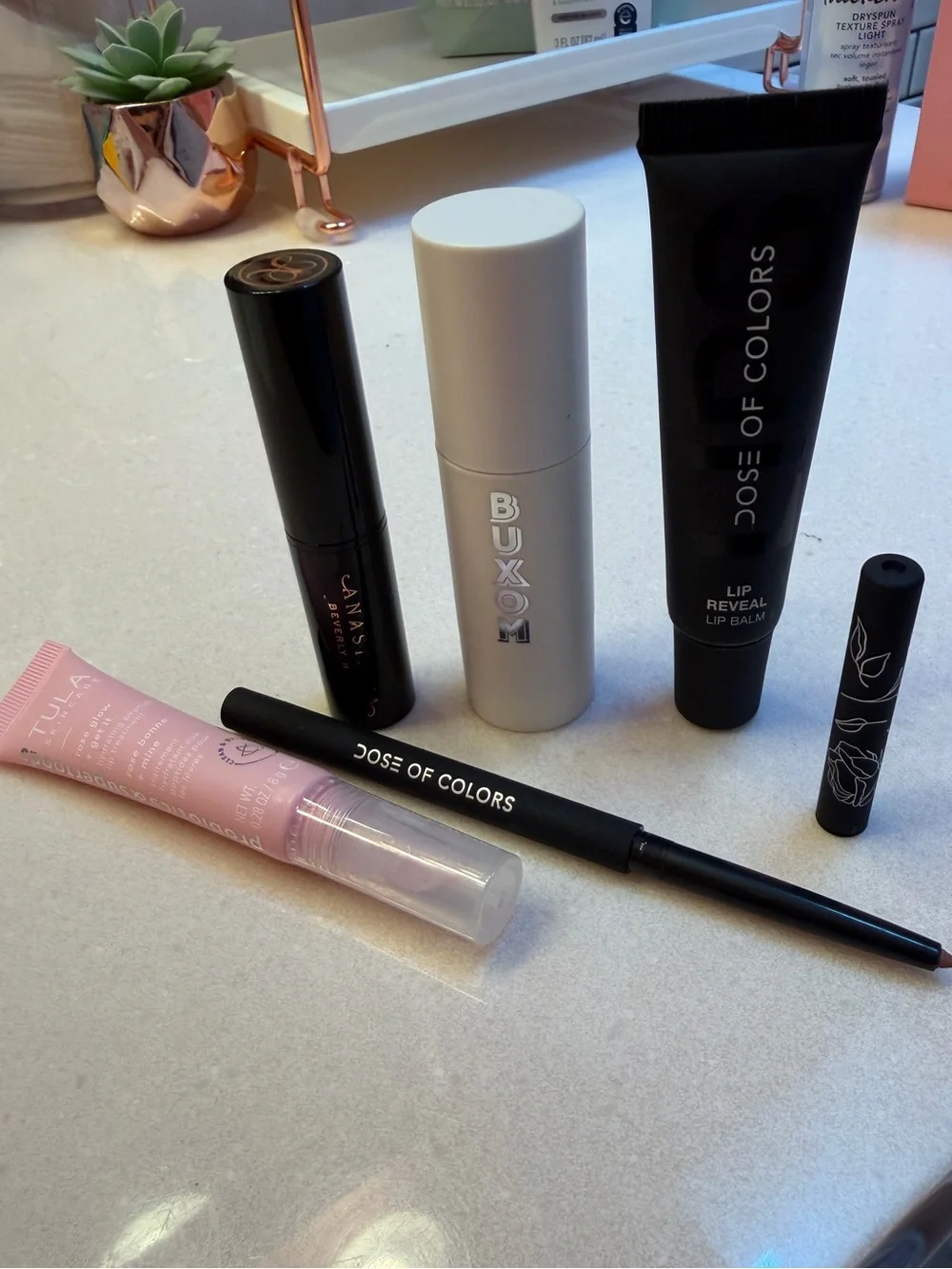 Set of 5 Lip Balms & Primer & Lip Liner Various Brands NEW